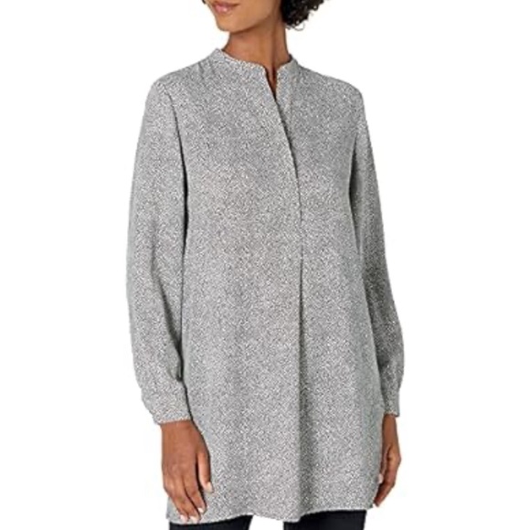 Anne Klein women’s polka dit white black tunic M L L54-13 - Picture 1 of 5